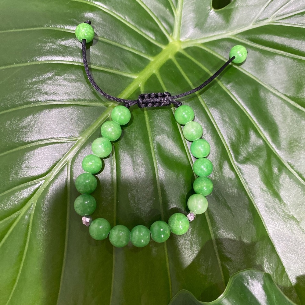 Handmade Green Stone Bracelet